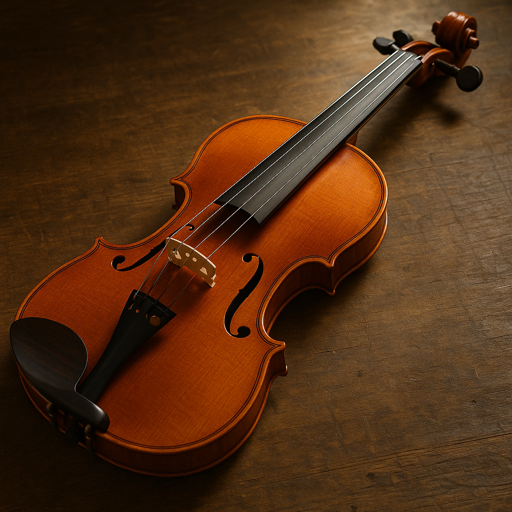 Violin in the light after a varnish coat